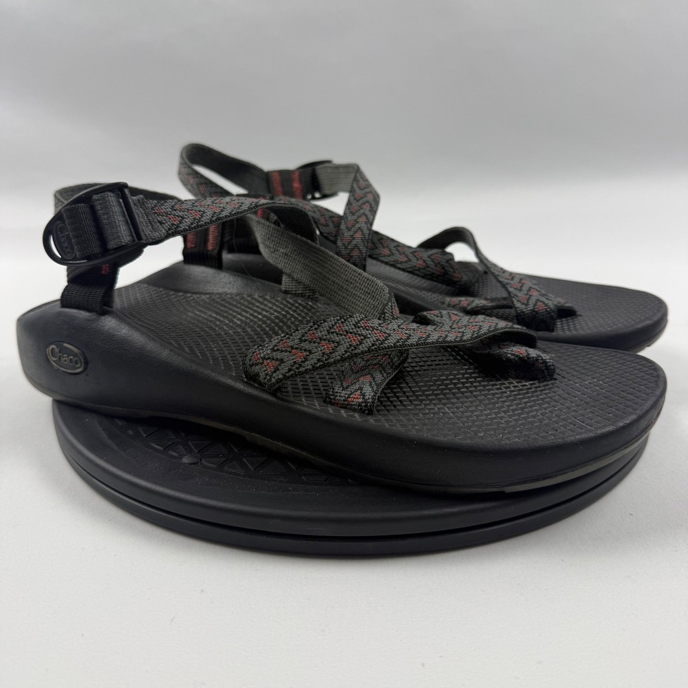 Chaco Z2 Classic Mens Sport Sandals Black Grey Red Vibram Sole Toe Loop M12